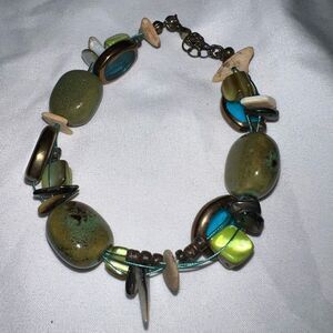 Island Girl Abalone Shells and Glass Bead Bracelet Premier Designs